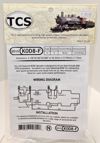 Tcs 2015 k0d8 dcc decoder - tcs,