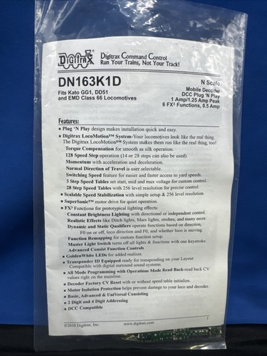 Digitrax scale dcc plug n - digitrax, 'n